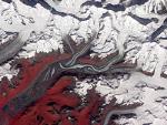 satellite image of glacier