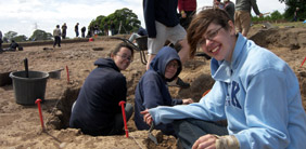 Archaeology students