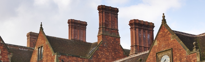 Heslington Hall gables and chimneypots. Credit: John Houlihan