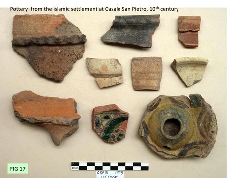 FIG 17: Casale San Pietro. Islamic pottery of the 9-11th century