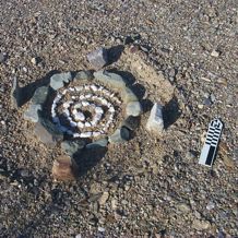 Stone spiral, one of many similar features recorded at Peace Camp, Nevada. 