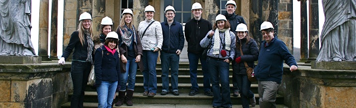 Group at Castle howard with hard hats on