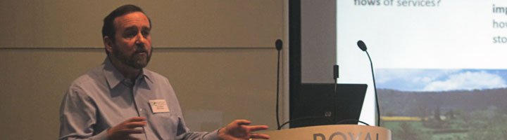 Director of BESS Professor David Raffaelli address the audience at the BESS launch event in London on 22 June 2012
