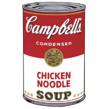 Campbell's Soup I (Chicken Noodle), screenprint on white paper, Andy Warhol 1968