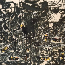 Yellow Islands (detail), 1952, Oil on canvas support 1435 x 1854 mm, Jackson Pollock