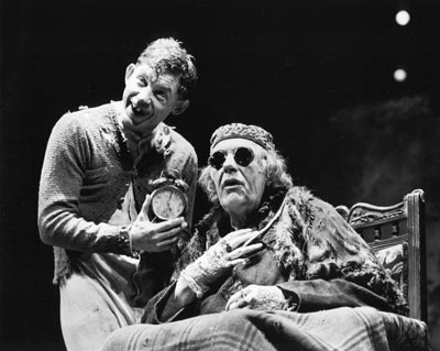 John Minihan photograph from Beckett's Endgame at the Albert Theatre, London in 2004, featuring Lee Evans and Michael Gambon