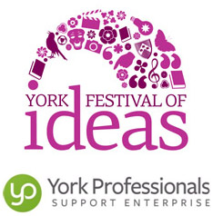 York Festival of Ideas and York Professionals logos