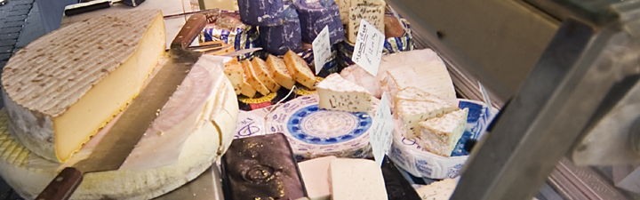 A market cheese stall