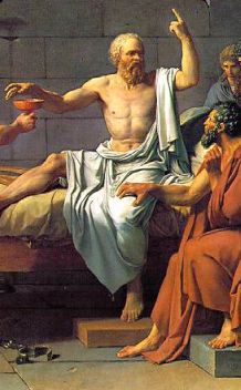 Detail from Jacques-Louis David, The Death of Socrates, 1787, oil on canvas