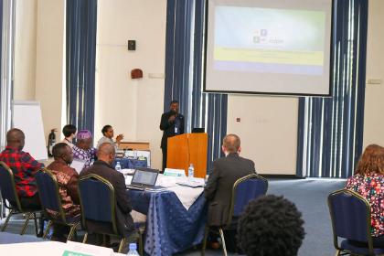Dr Sunday Ekesi, Director of Research and Partnership at icipe, presents