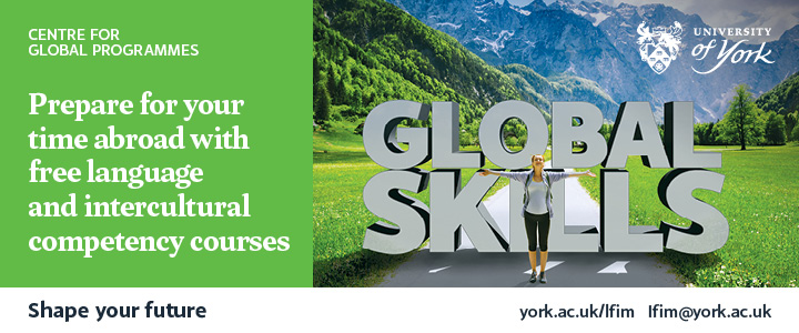 Global skills. Prepare for your time abroad with free language and intercultural competency courses. Shape your future.