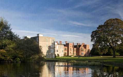 View across the lake towards Derwent College and Heslington Hall