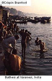 Bathers at Varanesi, India