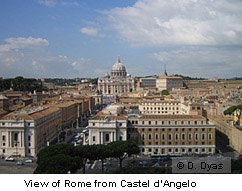 View of Rome from Castel d'Angelo