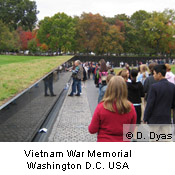 Vietnam war memorial, Washington DC, USA