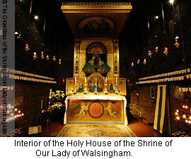 Interior of the Holy House of the Shrine of Our Lady of Walsingham