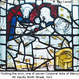 Visiting the sick, one of the seven Corporal Acts of Mercy