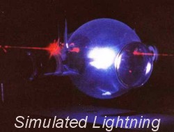 simulated lightning