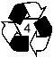 LDPE plastic recycling logo.