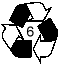 PS plastic recycling logo.