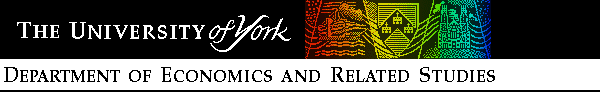University of York Department of Economics and Related Studies
