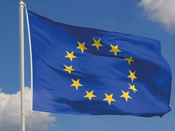 A photo of the EU flag