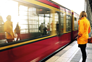 a train leaving the station