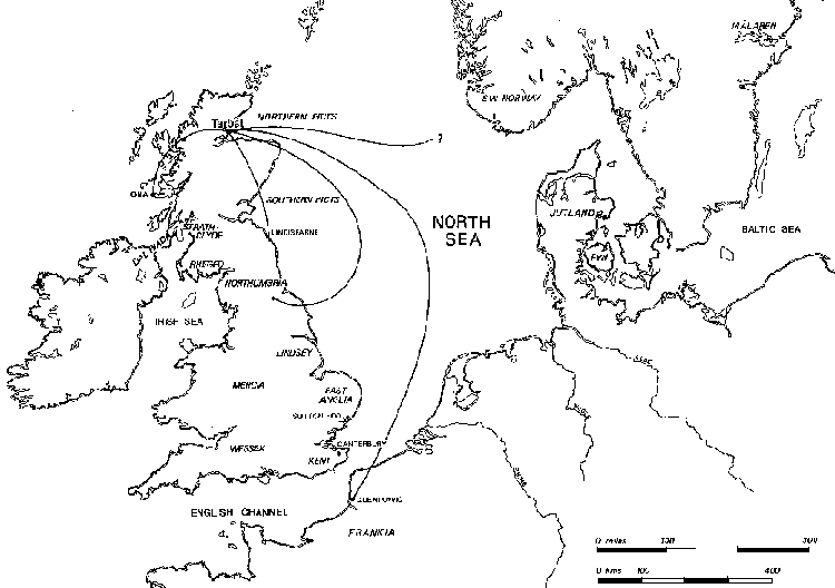 Figue 1: The north sea region showing Tarbat connections