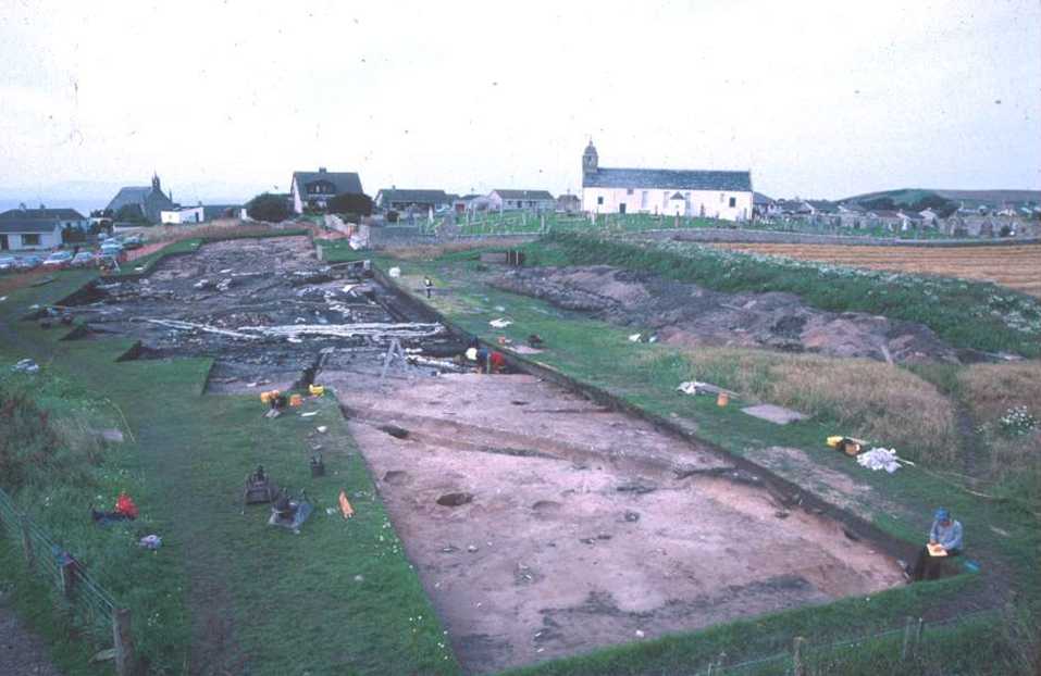 Excavations in progress in the Glebe Field