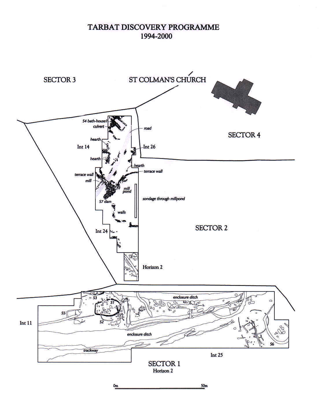 map of excavations
