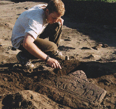 Image of the discovery of the Calf Stone.