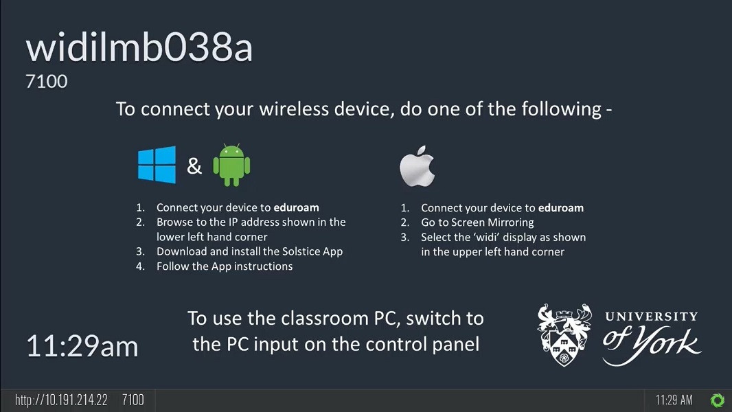 Solstice Wireless Presentation Screen