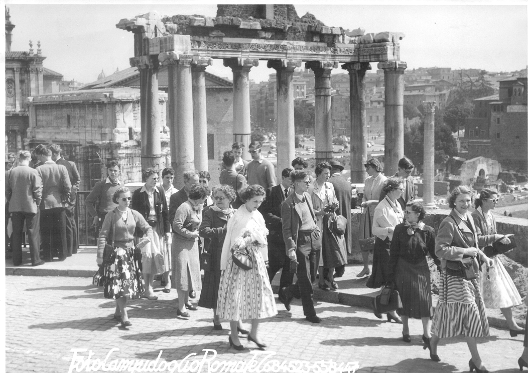 On holiday in Rome, April 1957