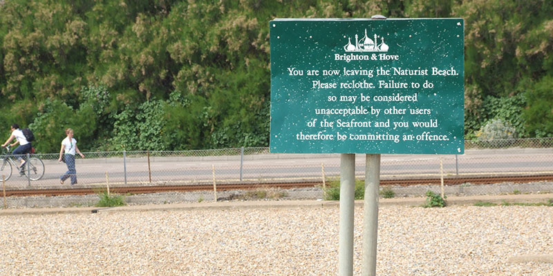 Brighton Naturist Beach facing Duke’s Mound. Image: Clem Rutter licensed under creative commons