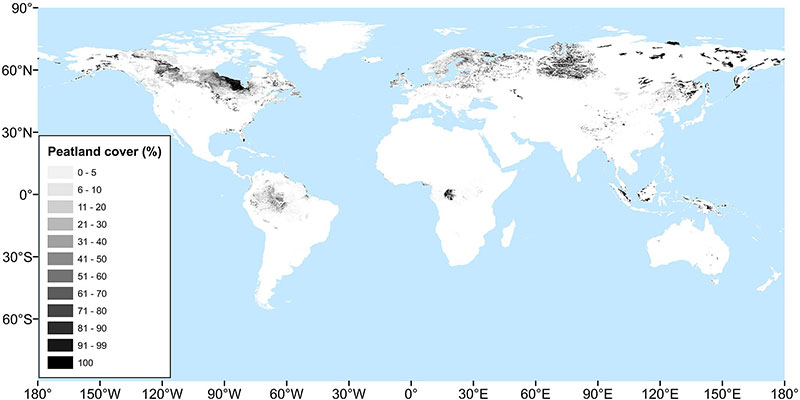 Global distribution of peatland. CC BY-SA Xu, Jiren and Morris, Paul J. and Liu, Junguo and Holden, Joseph