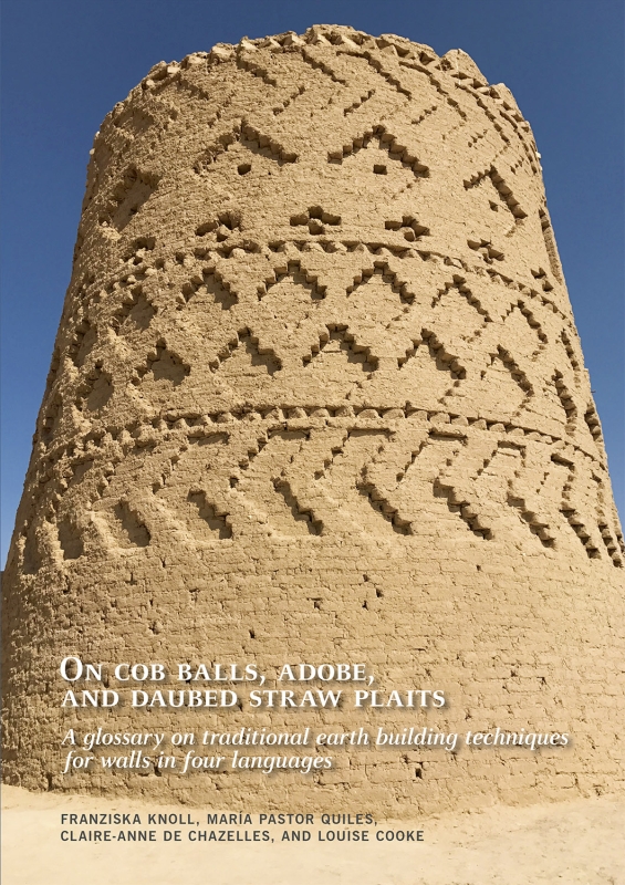 Cover of book: On cob balls, adobe, and daubed straw plaits. A glossary on traditional earth building techniques for walls in four languages