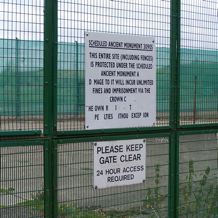 Sign at Greenham Common vandalised by former peace women.