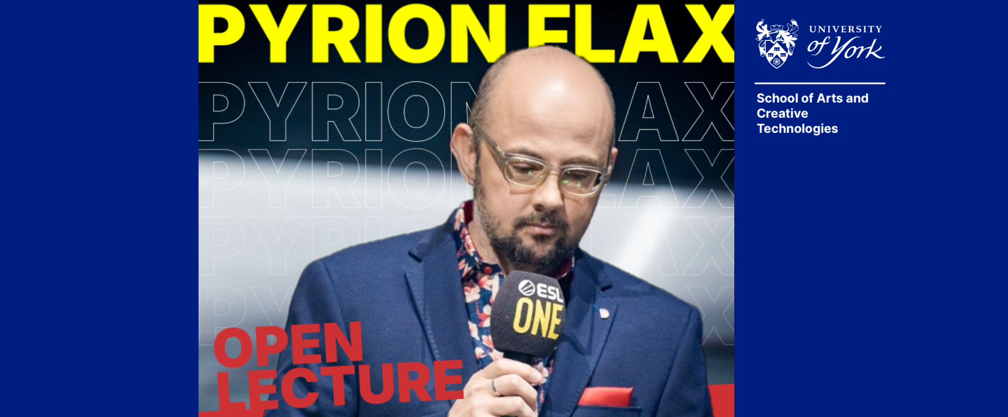 EVENT: ACT TALKS: Pyrion Flax - School of Arts and Creative ...