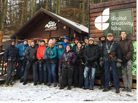 A photo of all of the members of DC Labs at Go Ape!