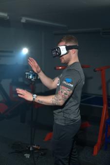 WBA Boxing champion Carl Frampton experiencing Cinematic Virtual Reality.