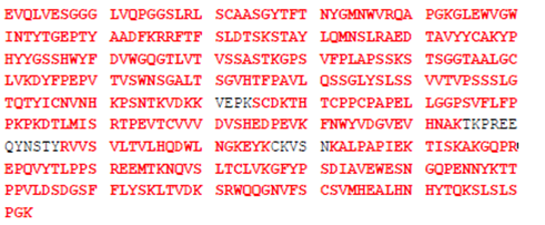 Protein Sequencing Heavy Chain