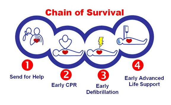 pictograms of events during cardiac arrest