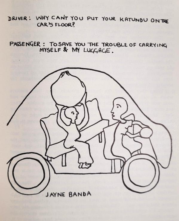 Student cartoon from the Chipembi Girls School magazine, 1963.