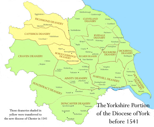 Yorkshire Portion of the Diocese of York before 1541