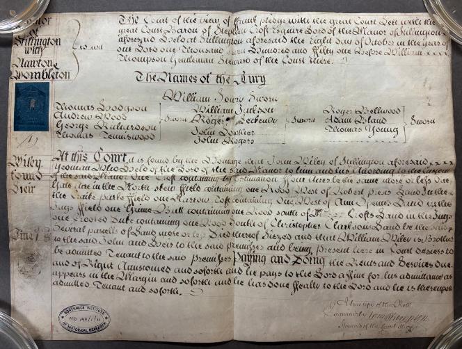 A handwritten document