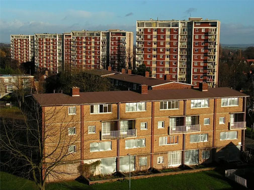 A housing estate in the UK