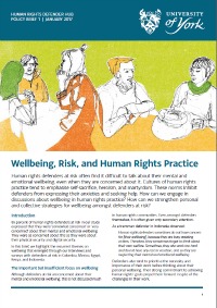 WEllbeing policy brief