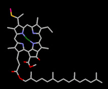 structure of a sulfur-linked derivative of chlorophyll