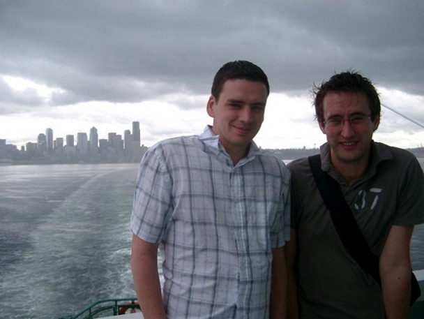 David Sumpton and James Ault sightseeing in Seattle 2006.