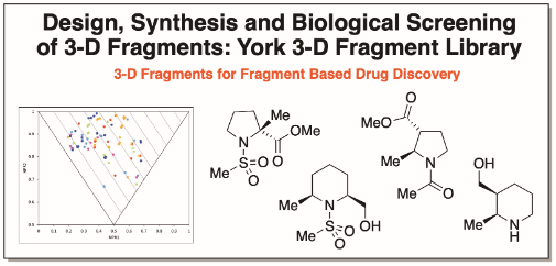 Design, Synthesis and Biological Screening of 3-D Fragments: York 3-D Fragment Library